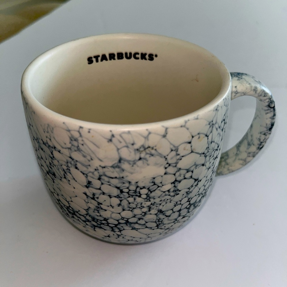 2022 Starbuck Ceramic Coffee Mug Cup Stone Pebble Blue White 14 oz